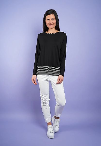 Seidel Moden Longshirt "Exklusiv bei OTTO" Unifarben, mit Streifen-Details günstig online kaufen