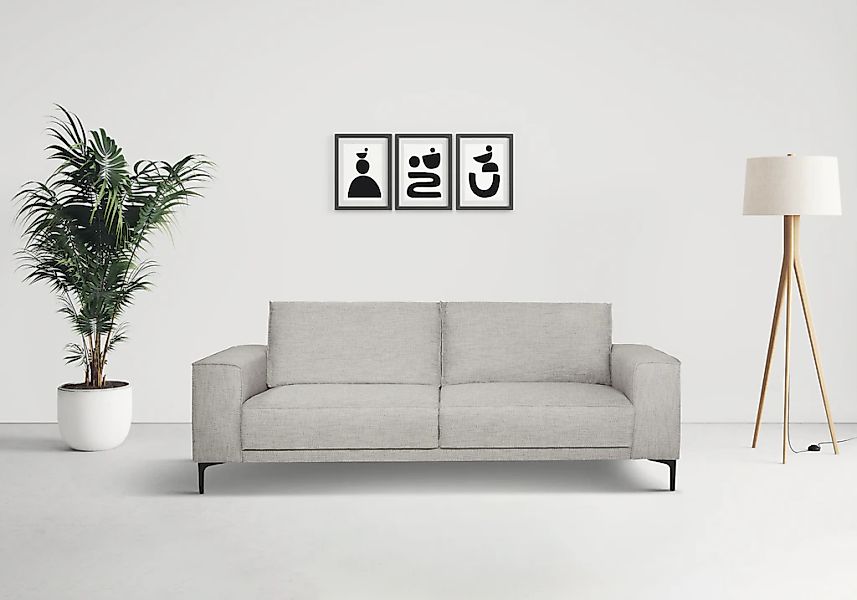 Places of Style 3-Sitzer "3er Sofa Oland, Struktur, Flachgewebe, Luxus-Micr günstig online kaufen
