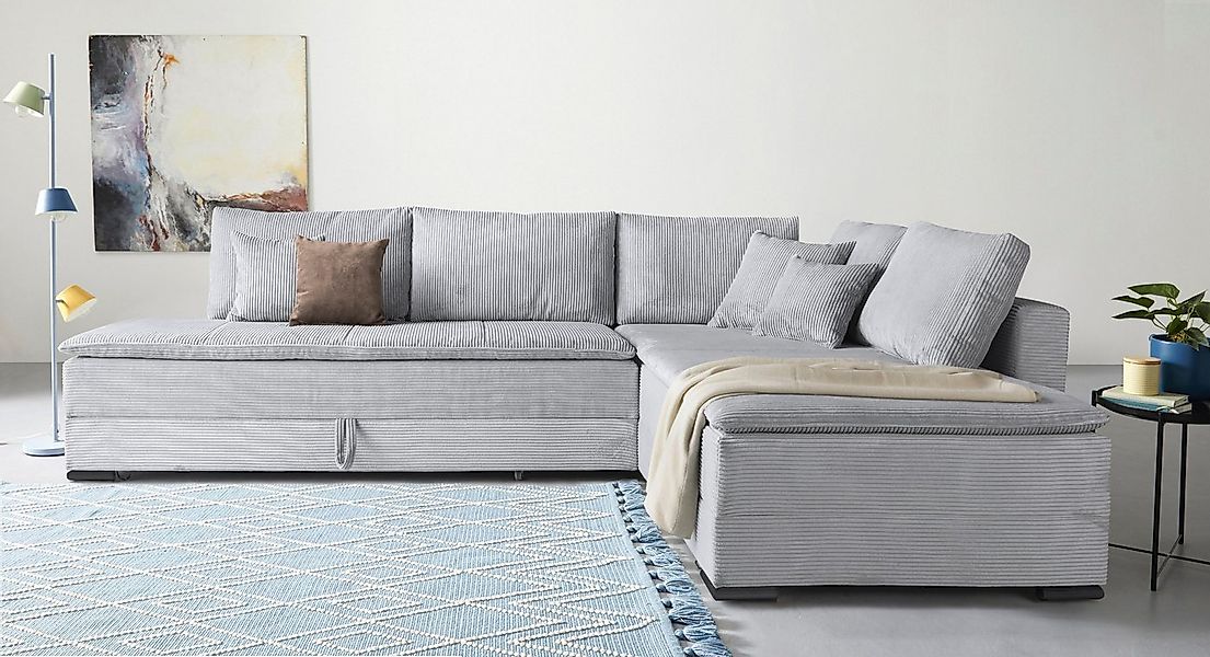 Home affaire Ecksofa Night & Day L-Form, B: 321 cm, mit Dauer-Schlaffunktio günstig online kaufen