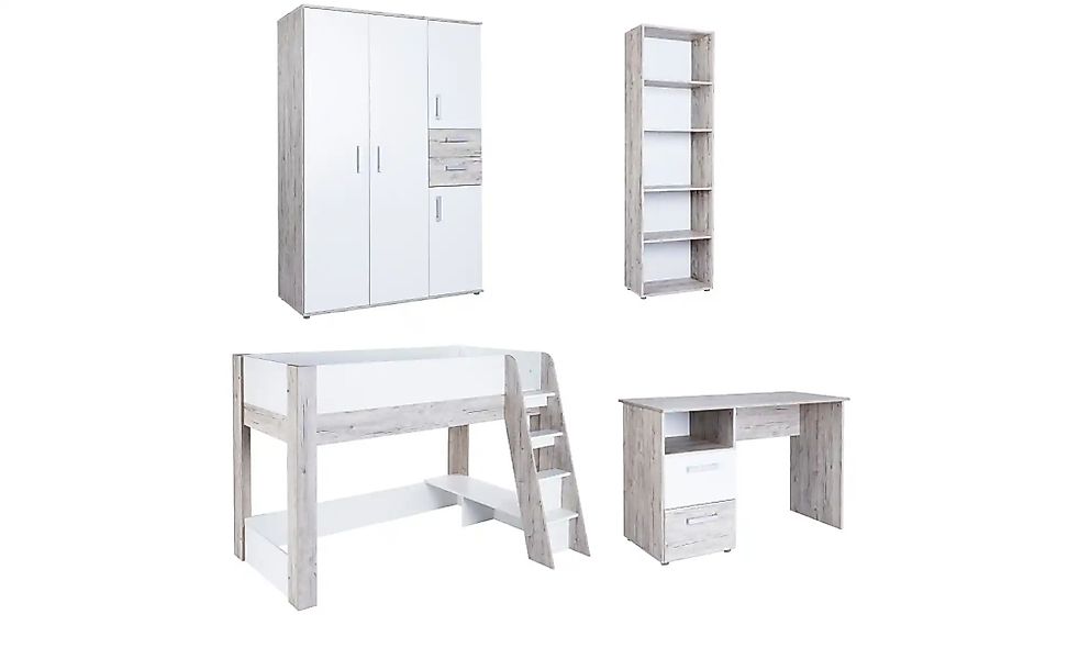 Kinderzimmer 4er-Set  Bennet ¦ holzfarben ¦ Maße (cm): B: 511 H: 188 Jugend günstig online kaufen