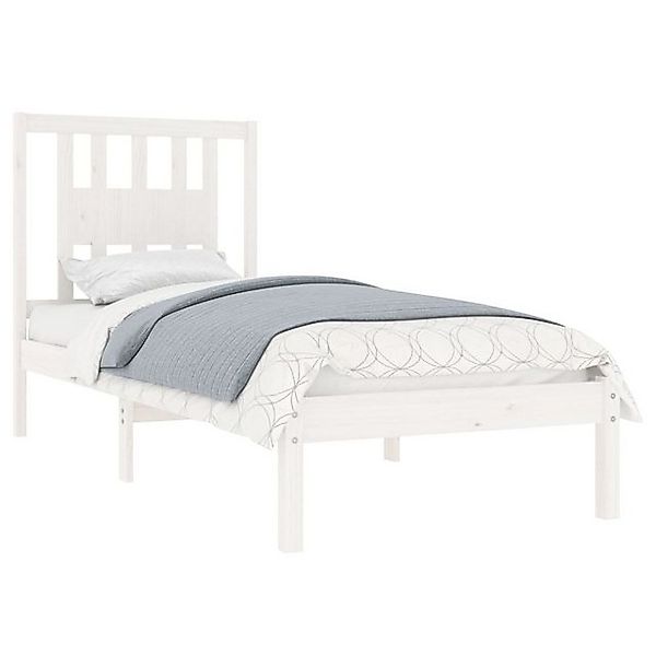 vidaXL Bett Massivholzbett Weiß Kiefer 90x200 cm günstig online kaufen