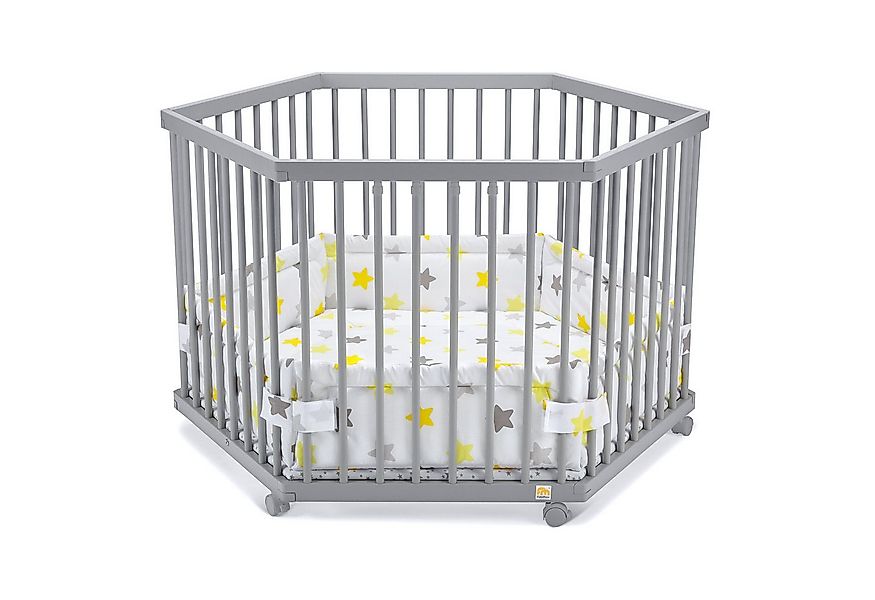 FabiMax Laufgitter 6-eck, Buche massiv, 4 Schlupfsprossen, stufenlos höhenv günstig online kaufen