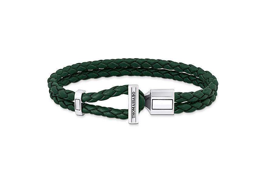 THOMAS SABO Silberarmband Unisex LederGrün Silber günstig online kaufen