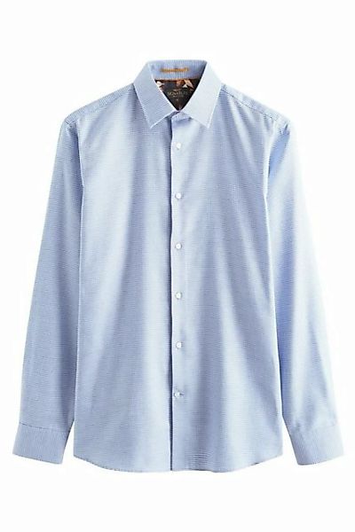 Next Langarmhemd Signature Strukturiertes Anzughemd Slim Fit (1-tlg) günstig online kaufen
