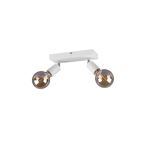 Reality Spotbalken R80182031Vannes weiß Metall B/H/T: ca. 26x12x9 cm E27 2 günstig online kaufen