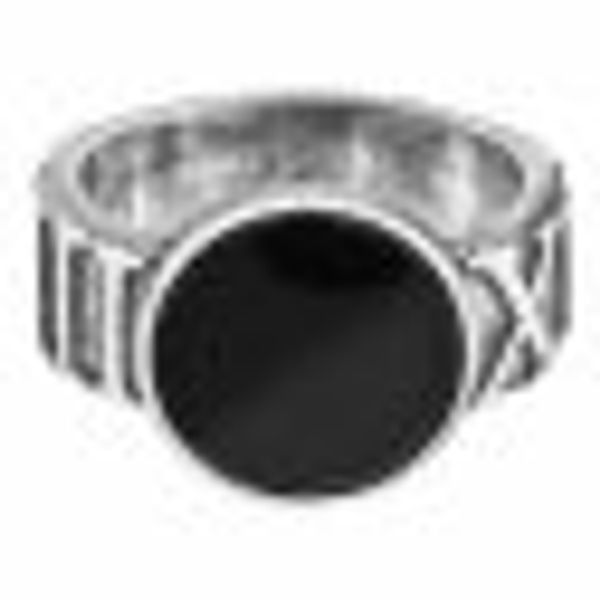 Ring 925 Sterling Silber matt oxidiert mit Onyx günstig online kaufen