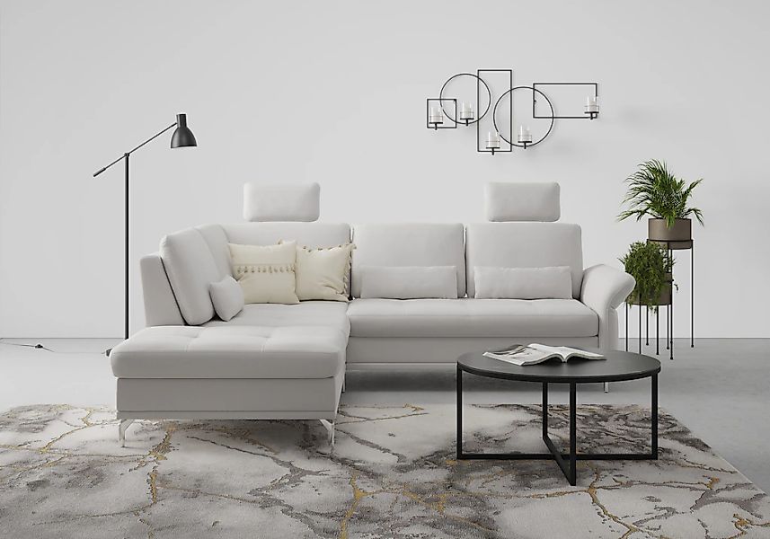 Home affaire Ecksofa "Palm Beach L-Form" Federkern, mit Sitztiefenverstellu günstig online kaufen