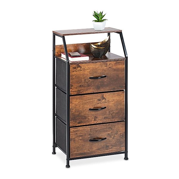 relaxdays Standregal Industrial mit 3 Schublade günstig online kaufen
