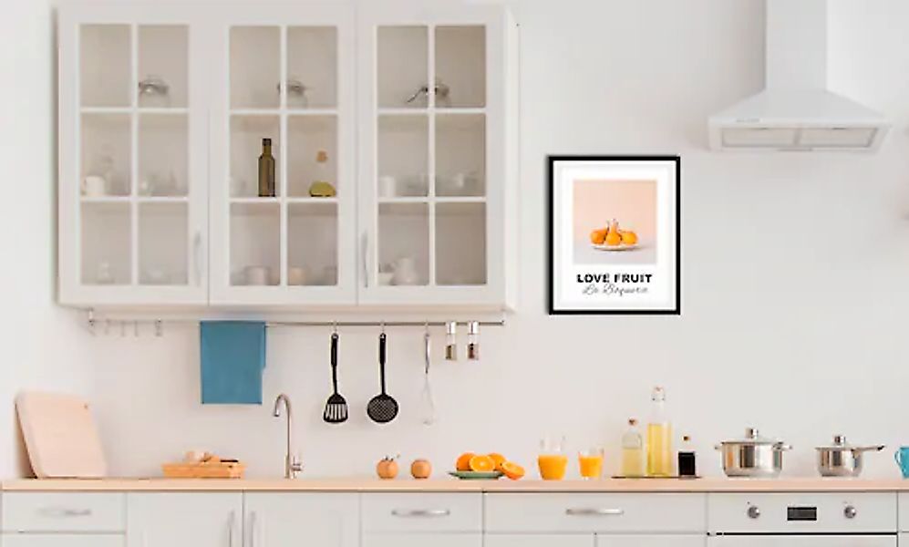 queence Bild »Love Fruit«, Obst-Obst Bilder-Schriftzug-Kunst-Art, (1 St.), günstig online kaufen