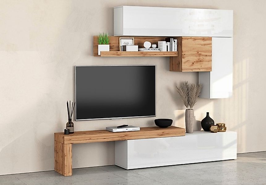 INOSIGN Wohnwand »Chronos Wohnwand, Medienwand, 5-er set« Set, 5 Stk. tlg. günstig online kaufen
