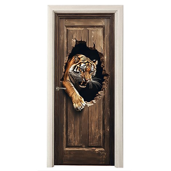 MuchoWow Türtapete Tiger - Durchsichtig - günstig online kaufen