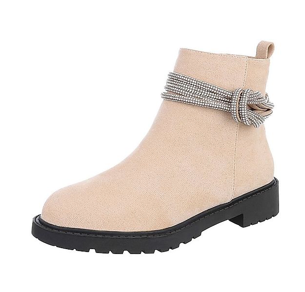 Ital-Design Damen Freizeit Stiefelette (87108784) Blockabsatz Flache Stiefe günstig online kaufen