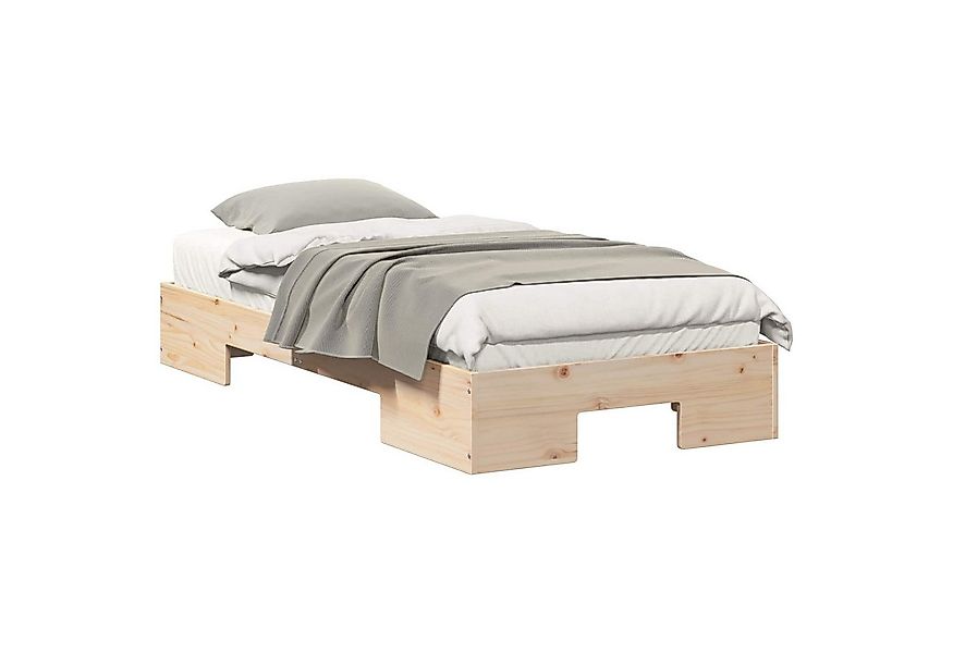 vidaXL Bett Bettgestell Braun 75 x 190 cm (1-tlg) günstig online kaufen