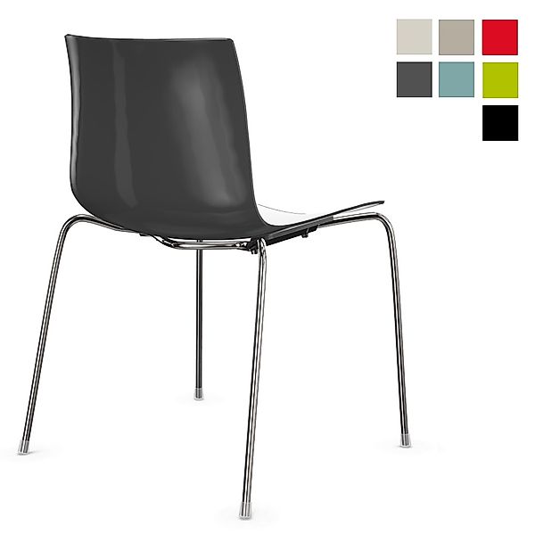 AKTION Arper CATIFA 46 0251 | zweifarbig Vierfuß | Kantinenstuhl | Küchenst günstig online kaufen