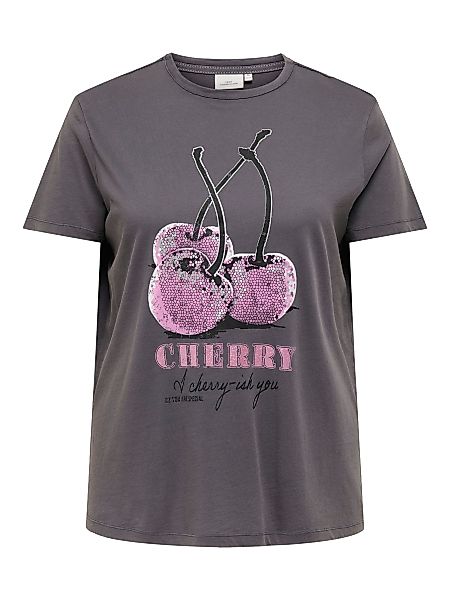 ONLY CARMAKOMA T-Shirt Rundhals Kurzarm Print günstig online kaufen