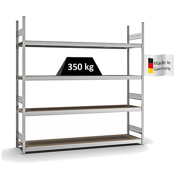 PROREGAL Weitspannregal Stecksystem T-Profil Grundregal HxBxT 250x250x50 cm günstig online kaufen