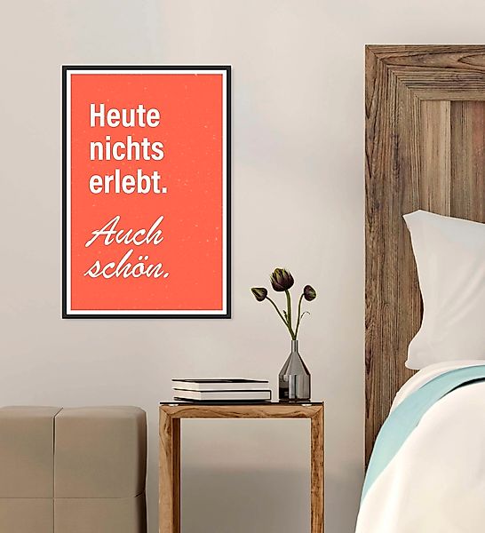 queence Metallbild "Heute nichts erlebt", Schriftzüge-Schriftzug, (1 St.), günstig online kaufen