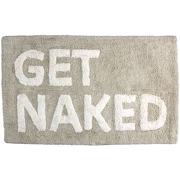 Badematte "Get Naked" in Taupe 50x80 cm günstig online kaufen