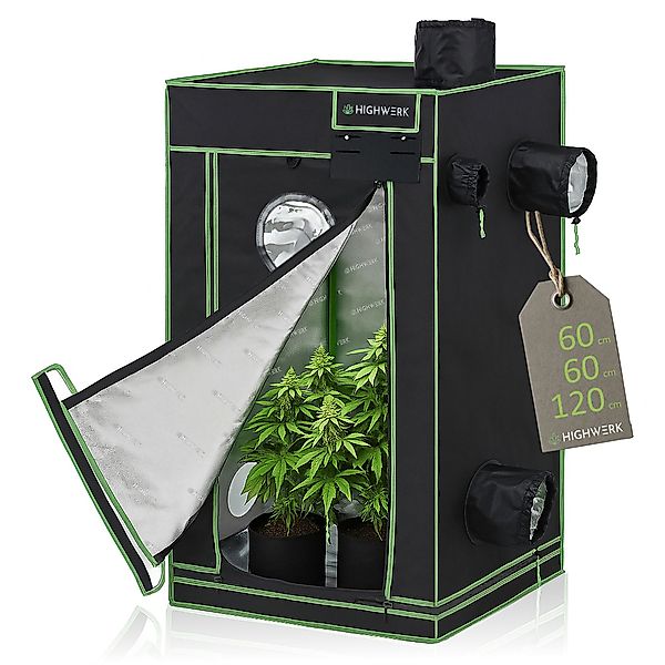HIGHWERK Gewächshaus Growzelt 60 x 60 günstig online kaufen