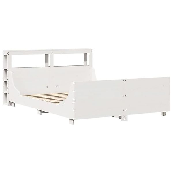 vidaXL Massivholzbett ohne Matratze Weiß 120x200 cm Kiefernholz 3306463 günstig online kaufen