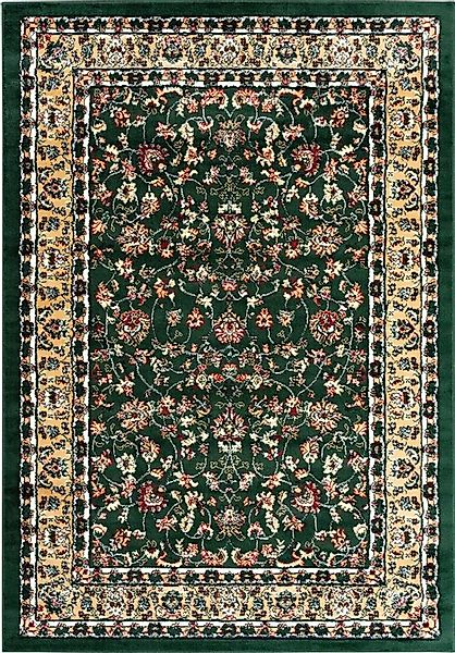 Vimoda Orientteppich Klassischer Teppich Kurzflor in Grün, Beige, Rot & Gra günstig online kaufen