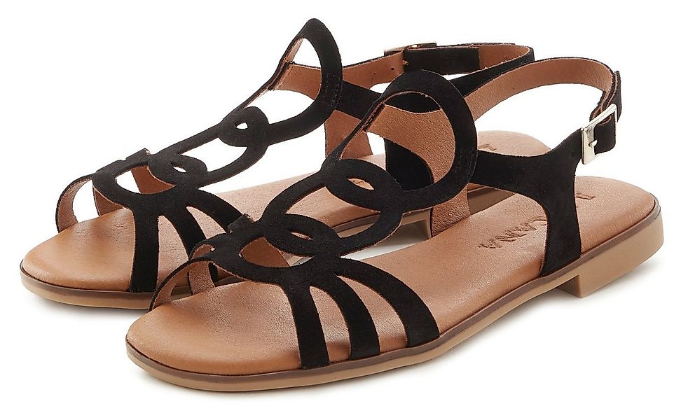 LASCANA Sommerschuh Sandale aus hochwertigem Leder, Sandalette, Sommerschuh günstig online kaufen