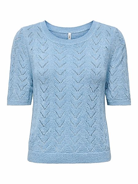 ONLY Kurzarmpullover "ONLSUNNY SS O-NECK KNT" Kunstfaser, regular fit, Rund günstig online kaufen