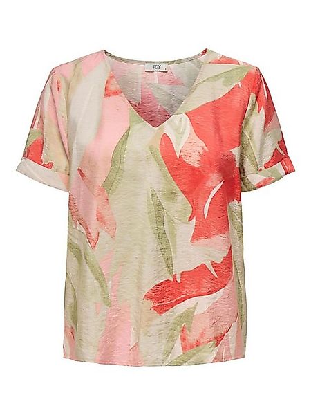 JACQUELINE de YONG Blusenshirt Gemustertes mit V-Ausschnitt und kurzen Ärme günstig online kaufen