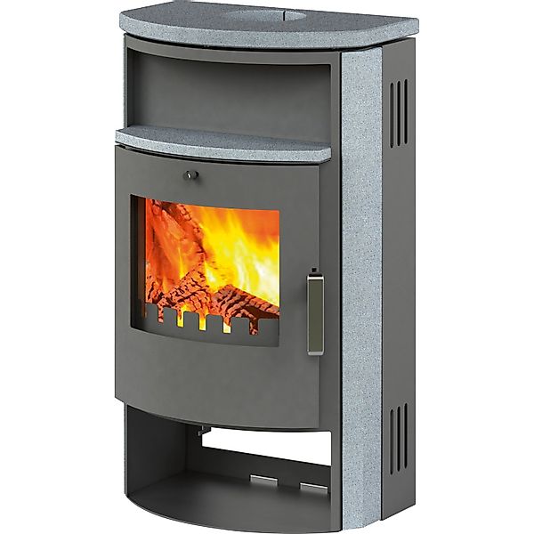 Kaminofen Pamir 2.0 GTS (UNI-1663-GTS13 2.0) Naturstein Schwarz 6,7 kW günstig online kaufen