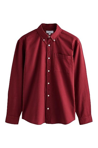 Next Langarmhemd Angerautes, langärmeliges Oxford-Hemd (1-tlg) günstig online kaufen