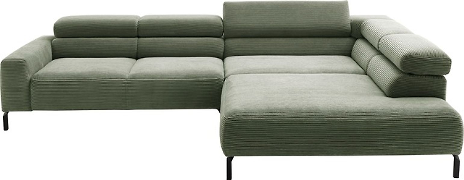 Home affaire Ecksofa »Antonelli, L-Form, inkl. Kopfteilverstellung, Breite günstig online kaufen