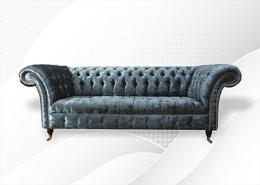 JVmoebel Chesterfield-Sofa Chesterfield Sofa handgefertigt massives Holz Mö günstig online kaufen