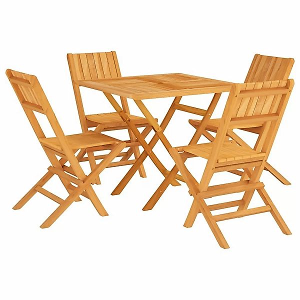 Vidaxl 5-tlg. Garten-essgruppe Massivholz Teak günstig online kaufen