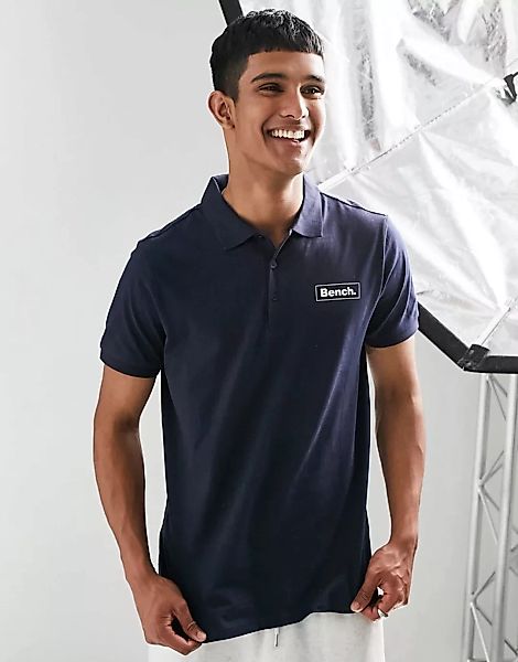 Bench – Polohemd aus Bio-Baumwolle mit Logo in Marine-Marineblau günstig online kaufen
