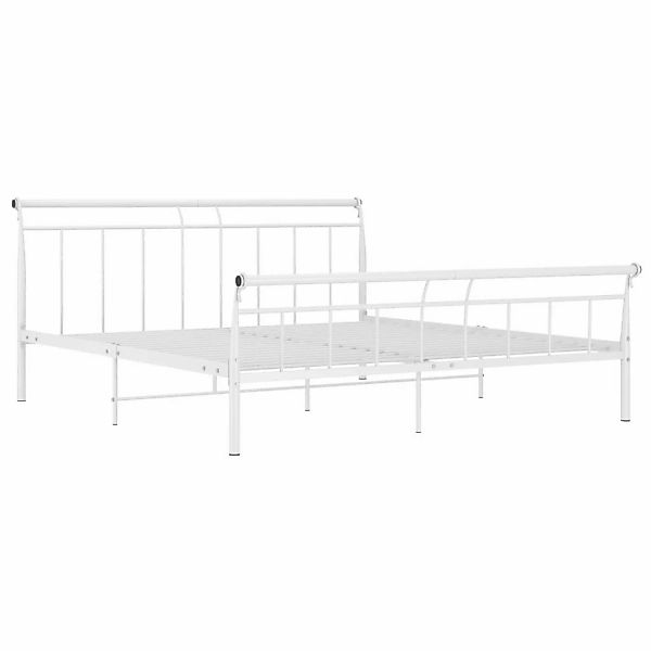 vidaXL Bettgestell Bettgestell Weiß Metall 180x200 cm Doppelbett Bett Bettr günstig online kaufen