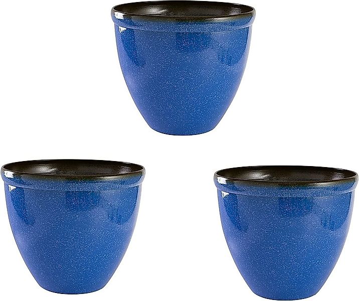 Jinfa Pflanzkübel Jinfa Blumenkübel aus Kunststoff in glasierter Keramikopt günstig online kaufen