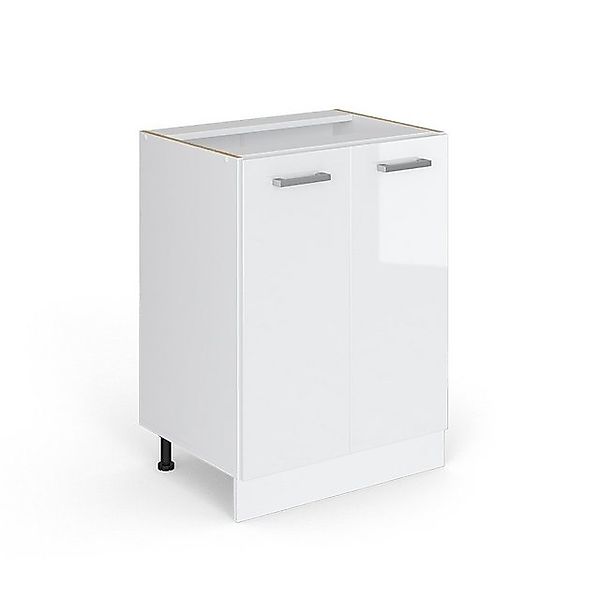 Vicco Küchenunterschrank R-Line Weiß Hochglanz/Weiß 60 cm ohne Arbeitsplatt günstig online kaufen