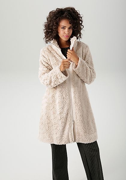 Aniston CASUAL Kurzmantel aus superweichem, flauschigen günstig online kaufen