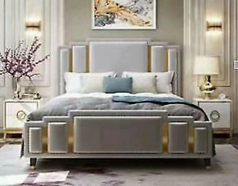 JVmoebel Bett Bett Polster Design Luxus Doppel Betten Ehe Schlaf Zimmer Tex günstig online kaufen