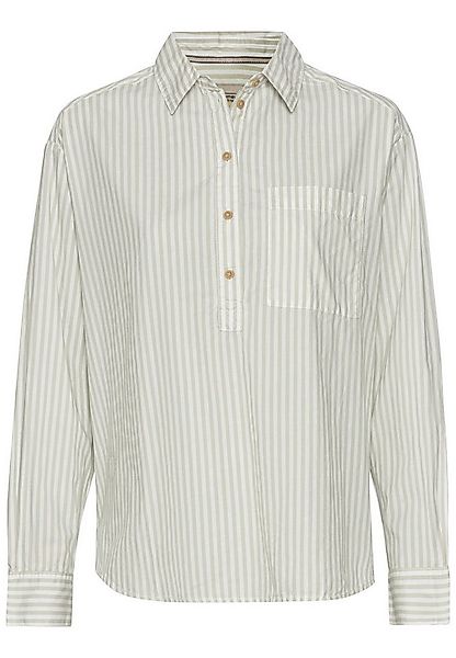 camel active Langarmbluse Gestreifte Bluse aus reiner Baumwolle günstig online kaufen