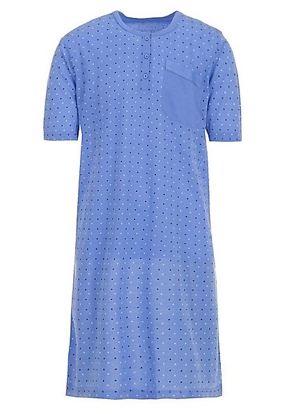 Lucky Nachthemd Nachthemd Kurzarm - Punkte mit Knopfleiste günstig online kaufen