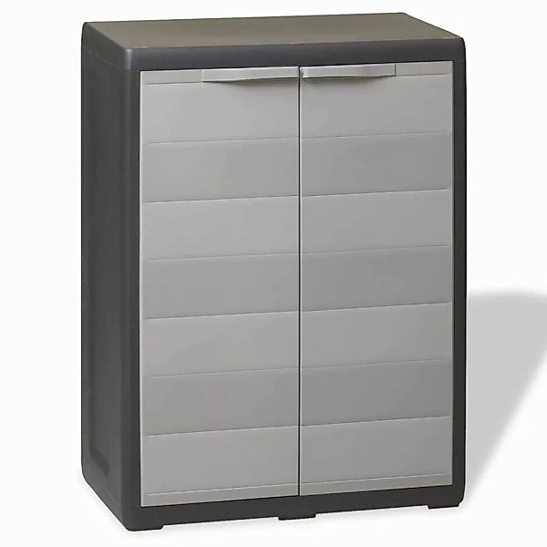 Gartenschrank Mit 1 Regal Schwarz Und Grau günstig online kaufen