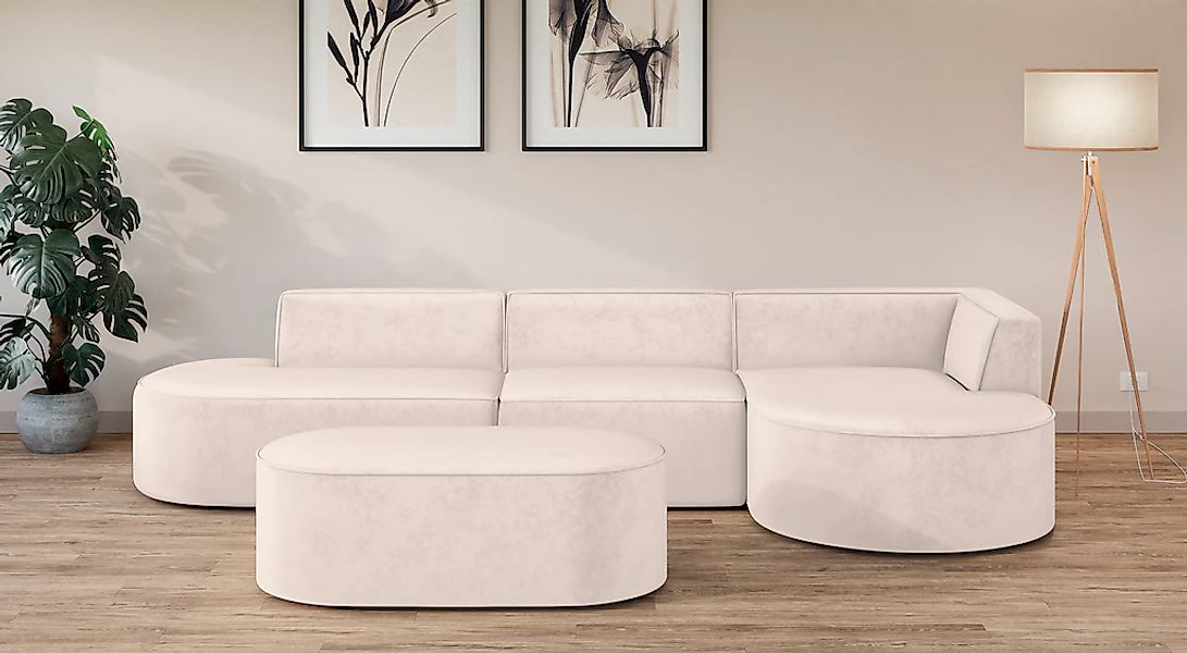 OTTO home Ecksofa "EIVIND Designer Sofa mit Ottomane rechts/links, B/T/H: 3 günstig online kaufen
