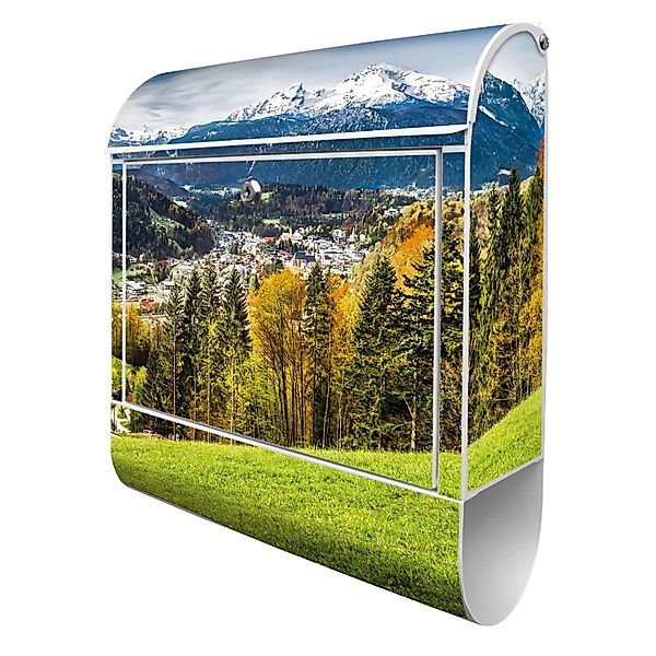 Banjado Design Briefkasten Weiß Pulverbeschichtet 39x47x14cm 2 Schlüssel Mi günstig online kaufen