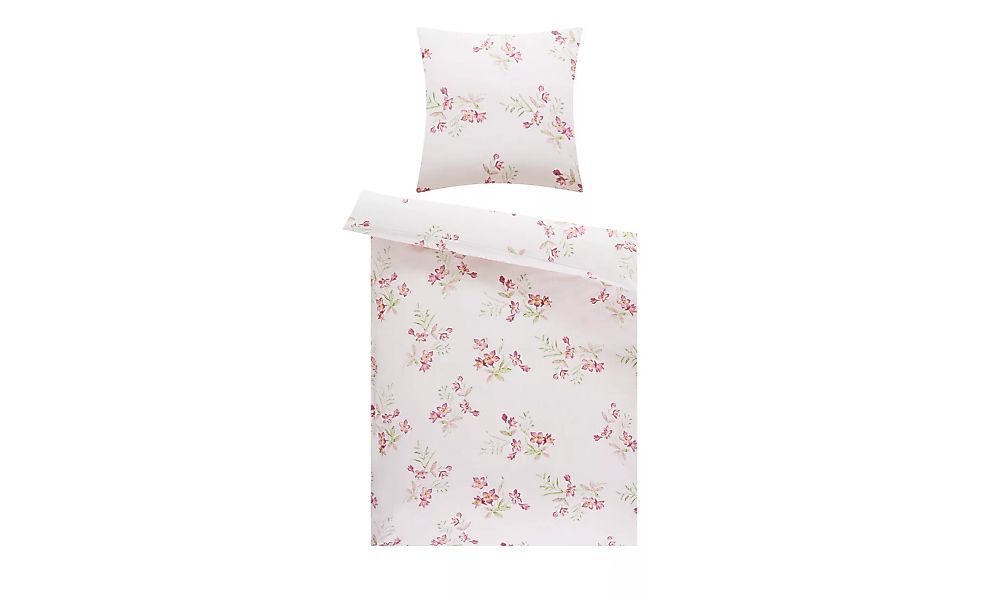 LAVIDA Satin Bettwäsche  Floral - rosa/pink - 100% Baumwolle - 135 cm - Sco günstig online kaufen