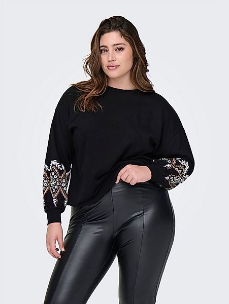 ONLY CARMAKOMA Sweatshirt CARBROOKE L/S O-NECK PRINT SWT JRS NOOS Baumwollm günstig online kaufen