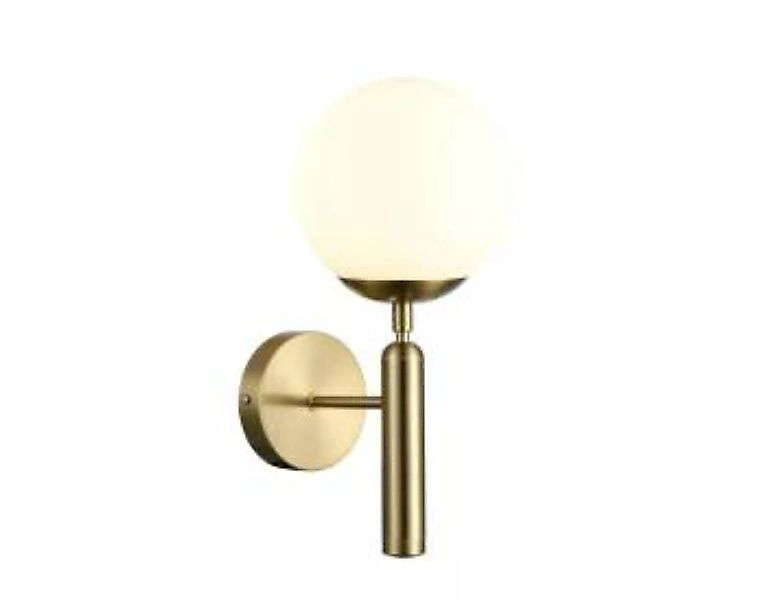 Wandlampe Jugendstil in Gold Kugel blendarm E14 günstig online kaufen
