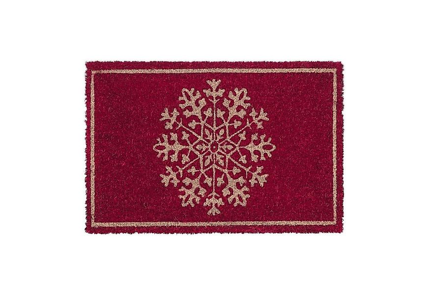 relaxdays Fußmatte Kokos Fußmatte "Schneeflocke", Höhe: 15 mm günstig online kaufen