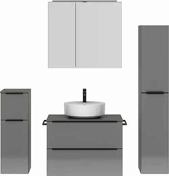 nobilia® Badmöbel-Set »Alvene« vormontiert, mit Soft-Close, 4 Stk. tlg. günstig online kaufen