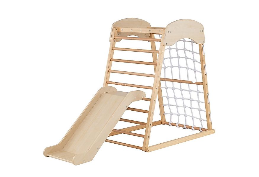 COSTWAY Spielturm Klettergerüst, mit Rutsche & Kletternetz günstig online kaufen